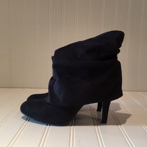 Glaze Black Suede Booties sz 37.5